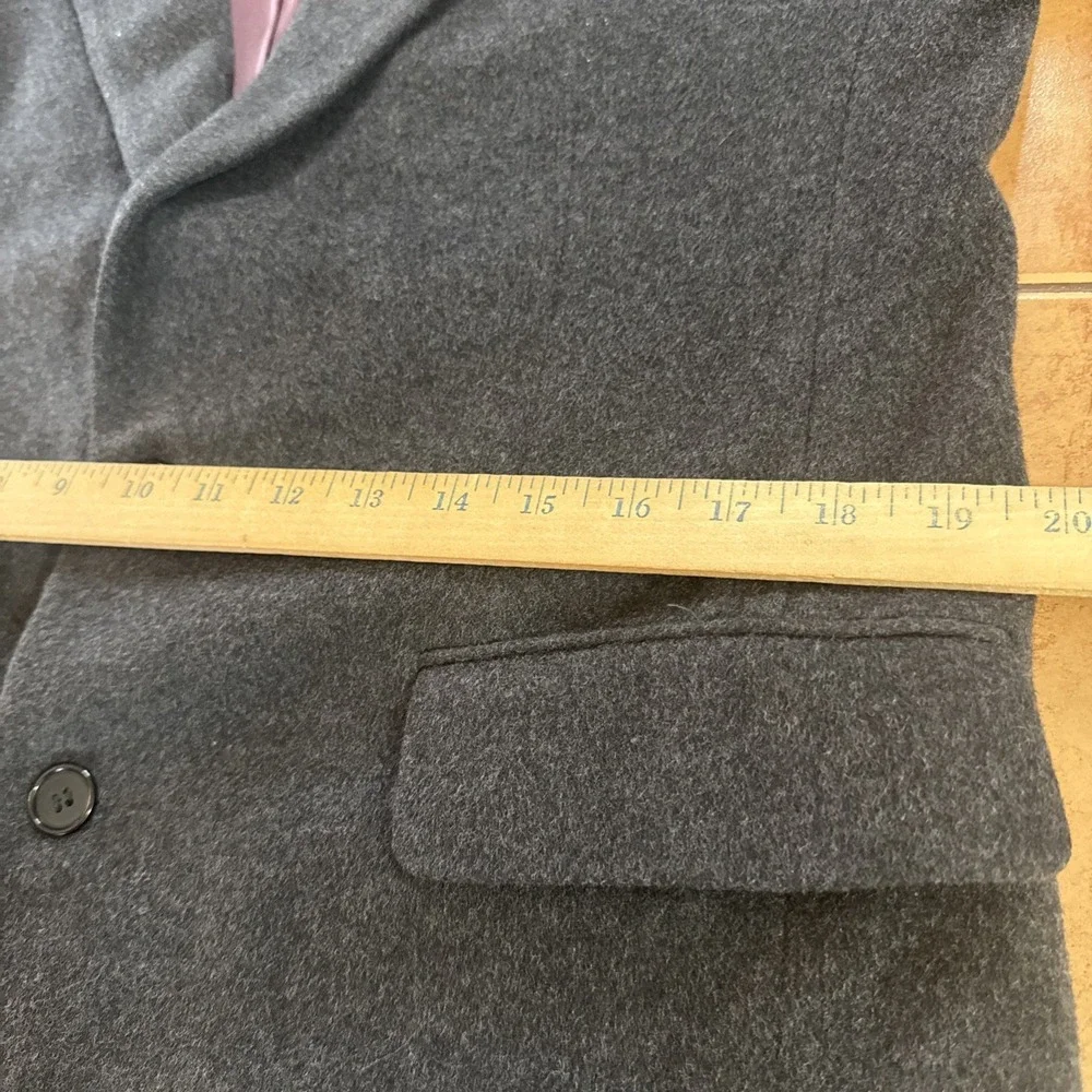 Vintage Christian Aujard Paris-New York Gray Blazer Cashmere Blend Sz 40R Jacket